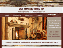 Tablet Screenshot of nevilmasonry.com